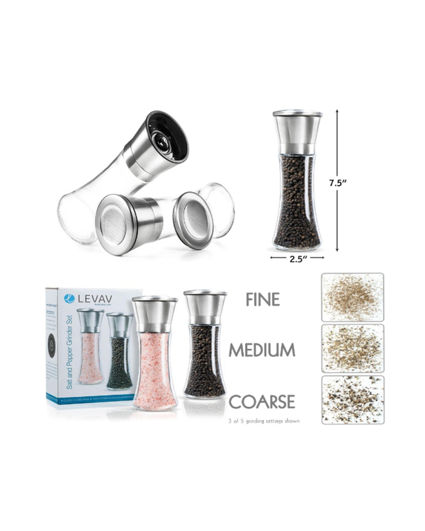Levav Premium Salt and Pepper Grinder Set of 2 - M SP002