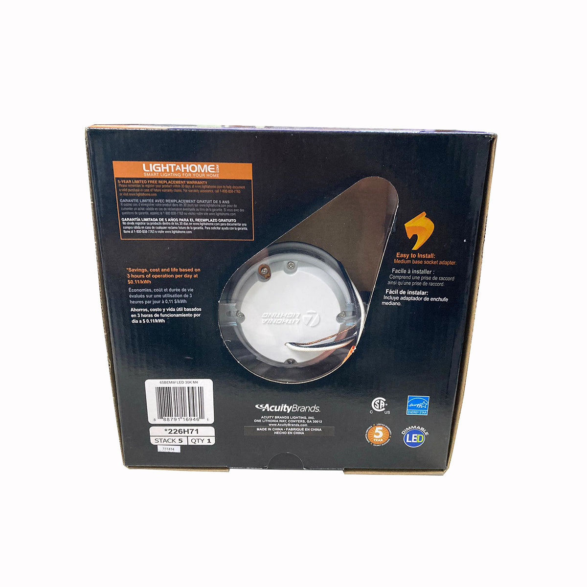 6” & 5” Led Dimmable Matte White Baffle 3000K Lithonia Lighting - MHD71