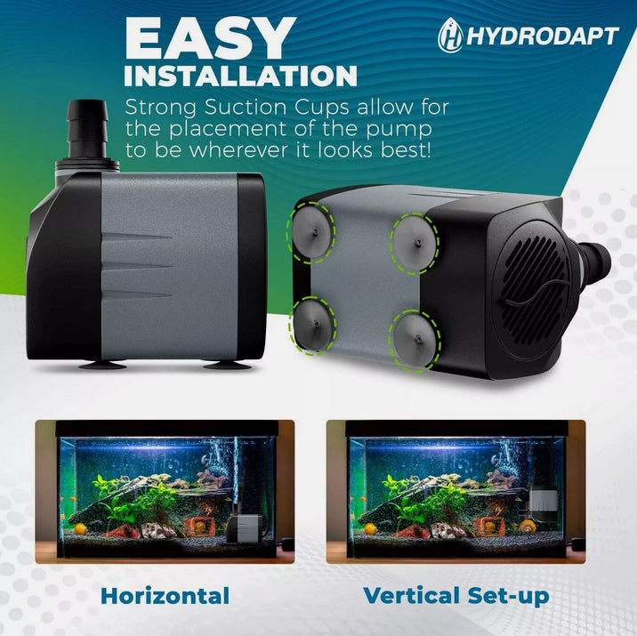 Hydrodapt Submersible Water Pump 30W 550 Gph (Aquarium, Pond & Fountain) - MHL1500